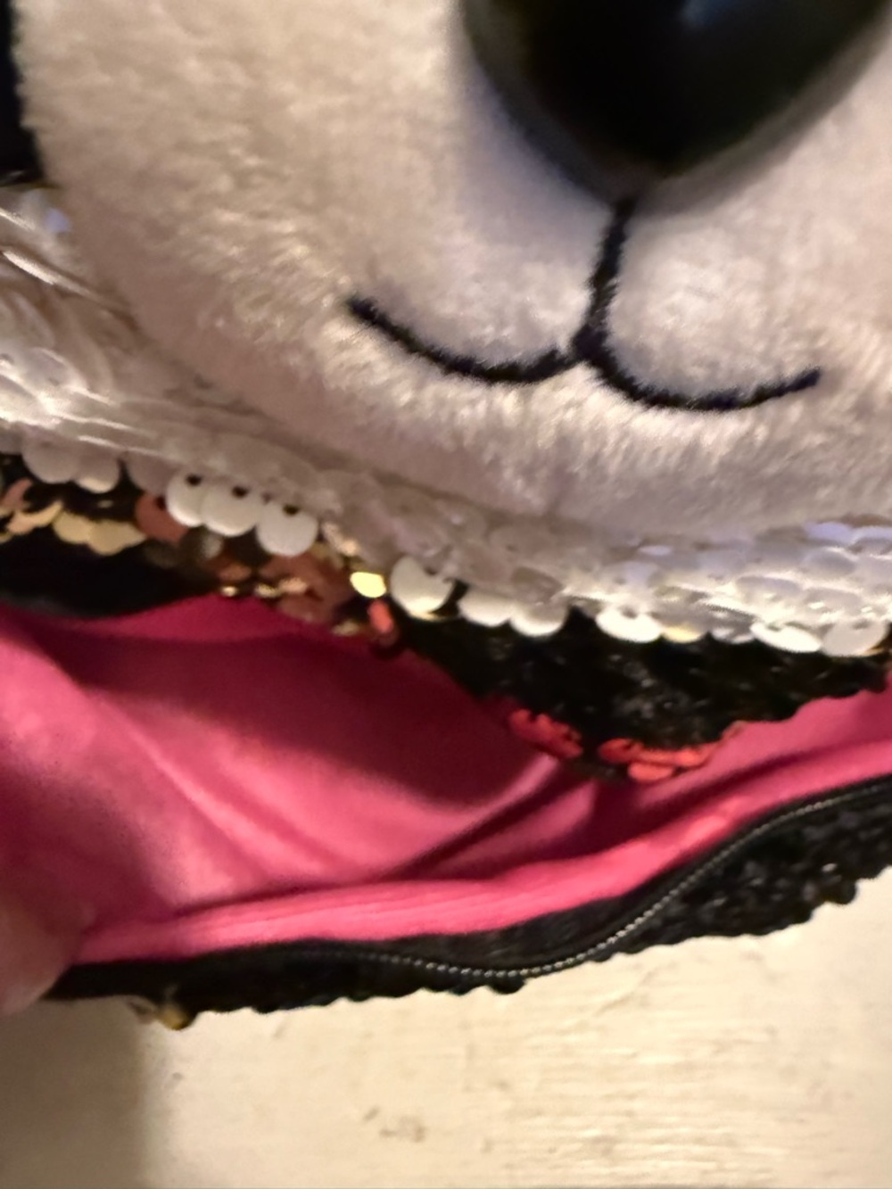 TY Fashion Flippy Sequin Backpack Bamboo The Panda Bear 10" Backpack NWOT - Picture 5 of 6